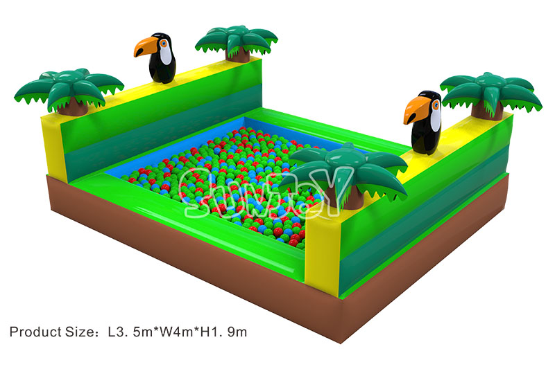 jungle animals inflatable obstacle course part 2