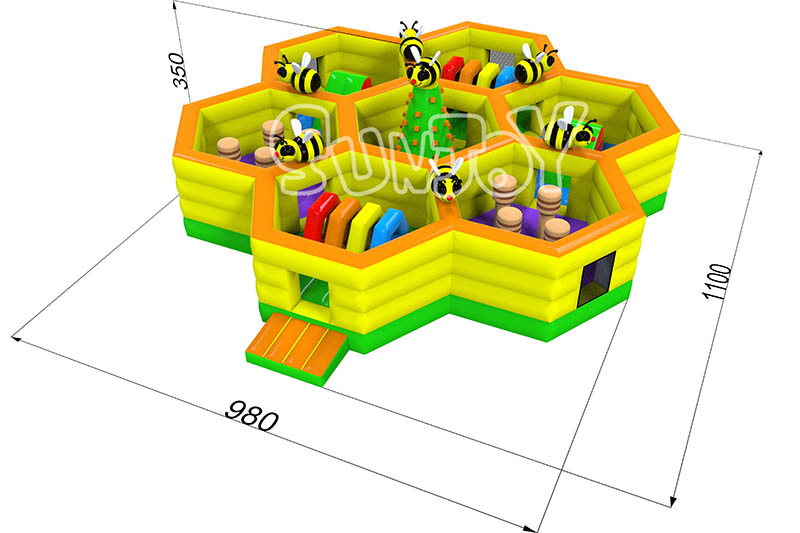 honeycomb amusement park size