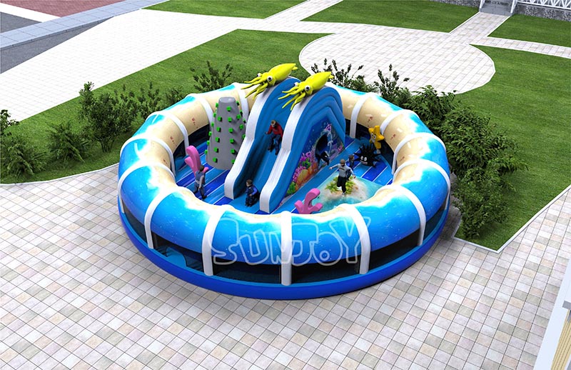 sea world inflatable playground for kids