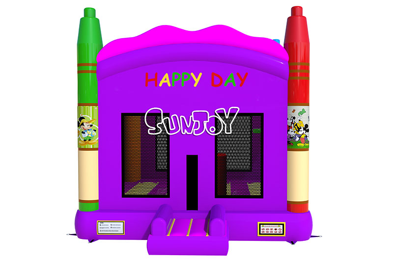crayon bounce house front side