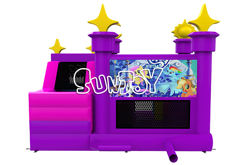 my little pony bouncy castle combo back side