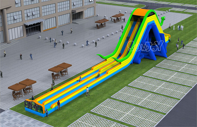 python giant inflatable slide effect picture