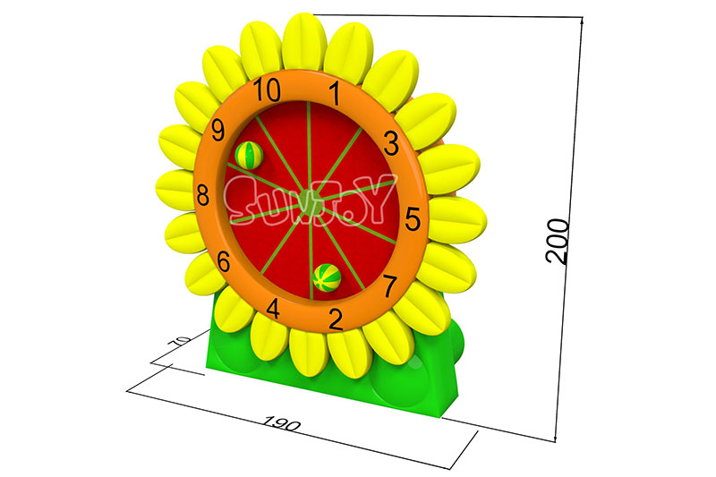 sunflower inflatable dart board size