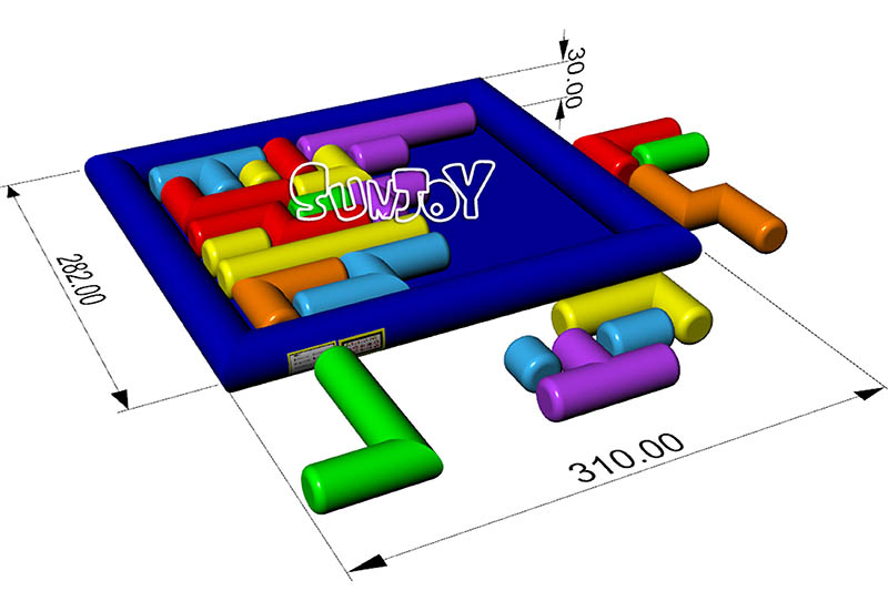 inflatable tetris game size