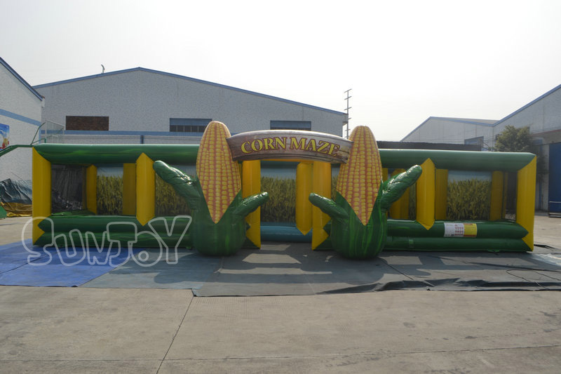 inflatable corn maze front side