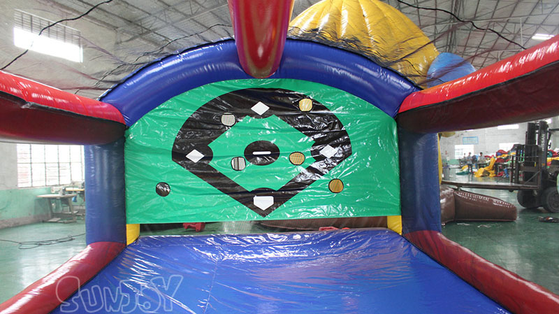 inflatable baseball batting cage inside