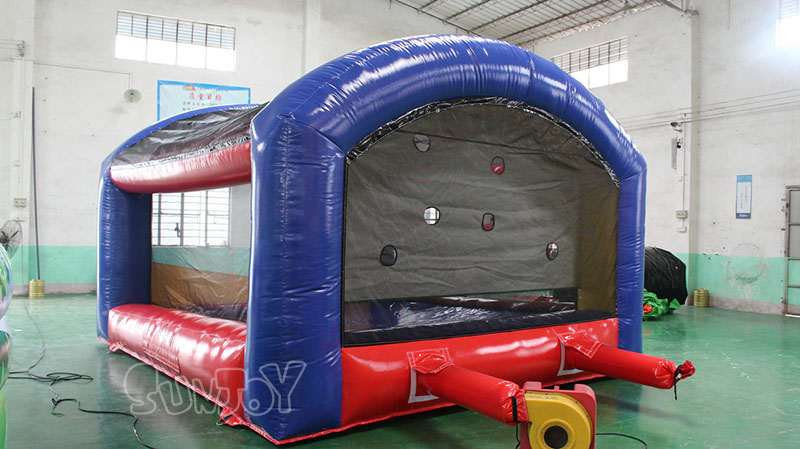 inflatable baseball batting cage back side