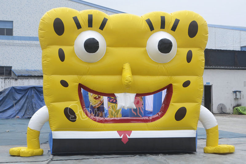 spongebob bounce house front face