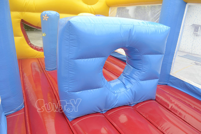spongebob bounce house obstacle wall