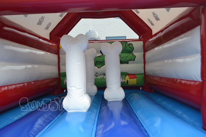 spotty dog bounce house inside