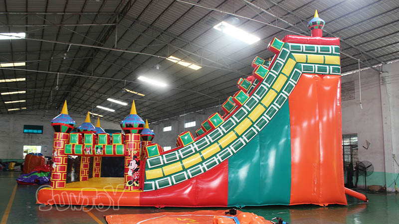 disney castle inflatable slide right side