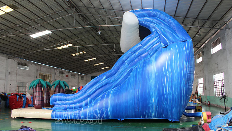 beach theme inflatable slide right side