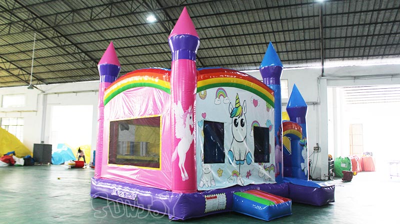 pink unicorn bouncy castle for sale