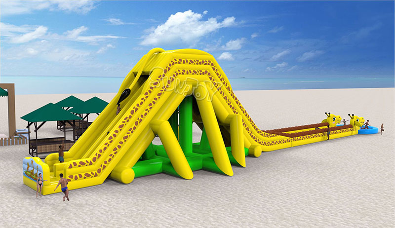 giant giraffe inflatable water slide effect picture 2