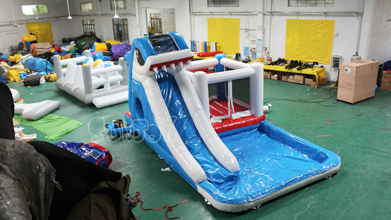 inflatable shark water slide park for kids