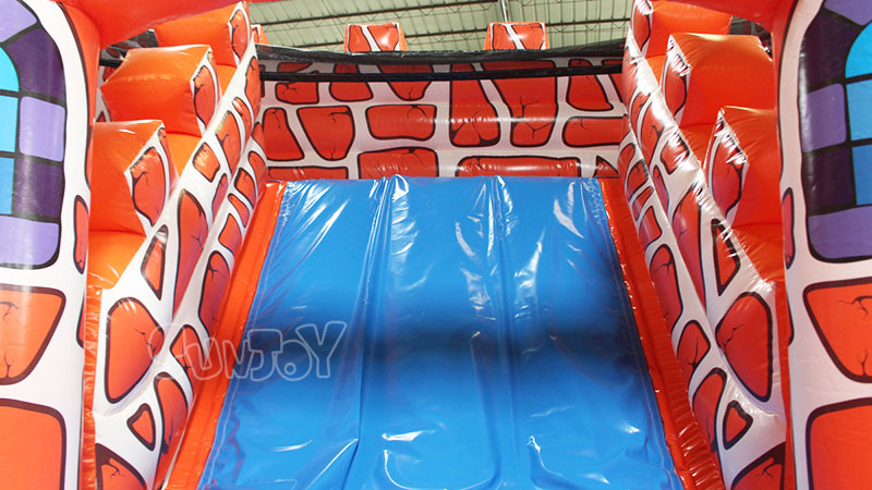 orange castle inflatable slide lane