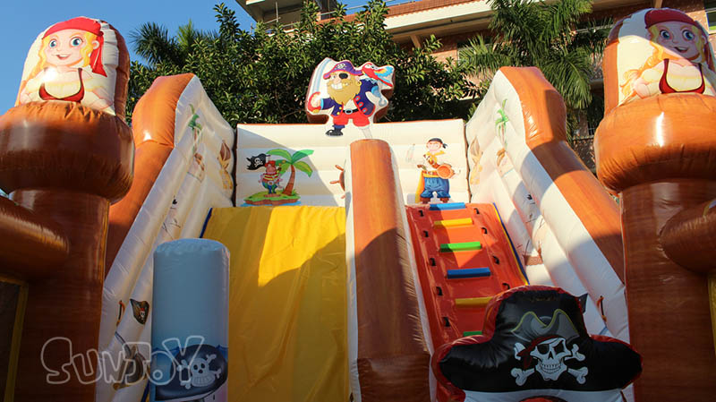 pirate island inflatable slide upper side