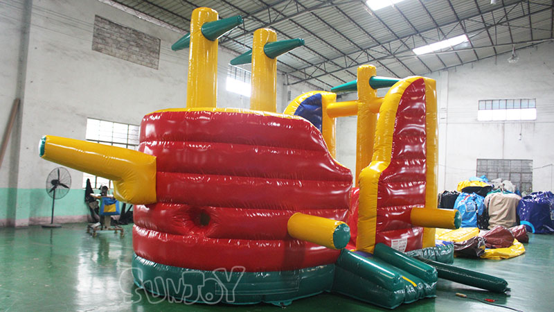 pirate ship inflatable jump house combo