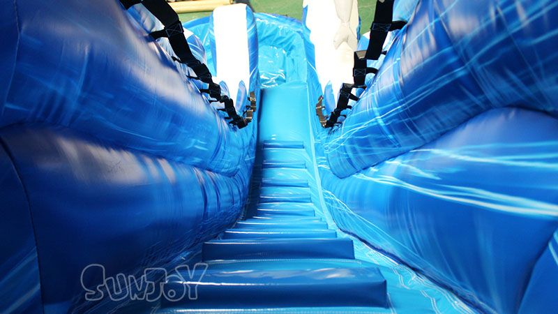 dolphin water slide climbing