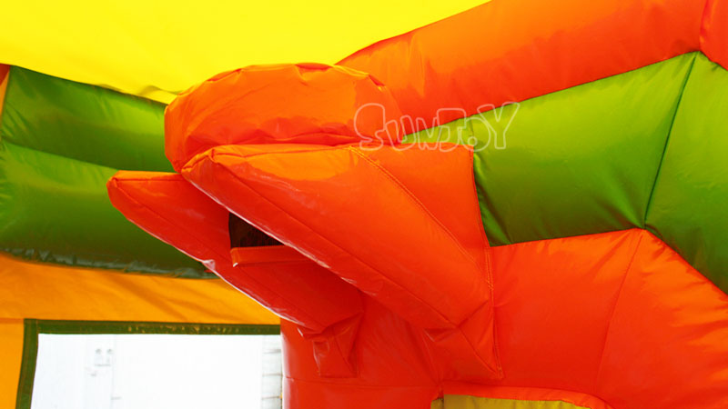 dinosaur bounce house combo basketball hoop