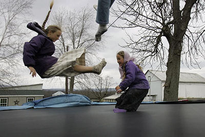 bouncing trampoline for children