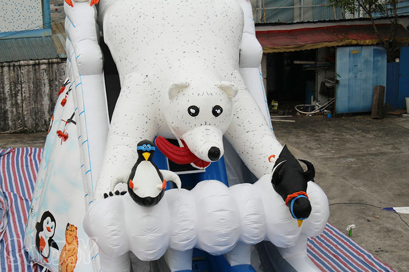 arctic plunge inflatable slide cartoons