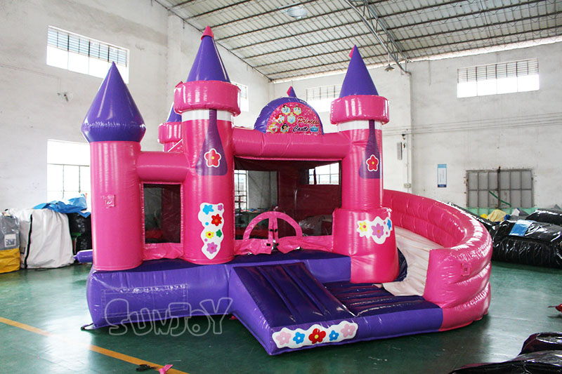 pink jumping castle combo for girls