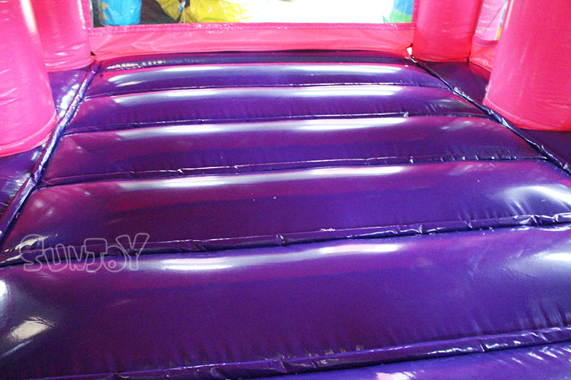 pink jumping castle combo bouncing floor