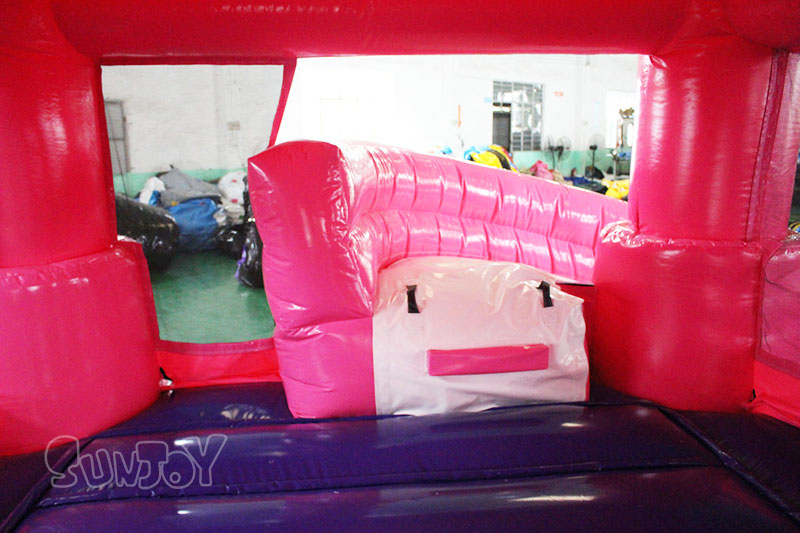 pink jumping castle combo slide entry
