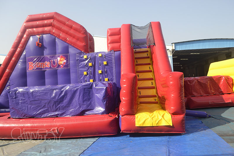 inflatable jungle gym stair and climbing wall