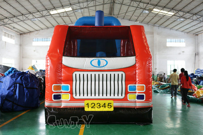 16' fire truck inflatable slide front