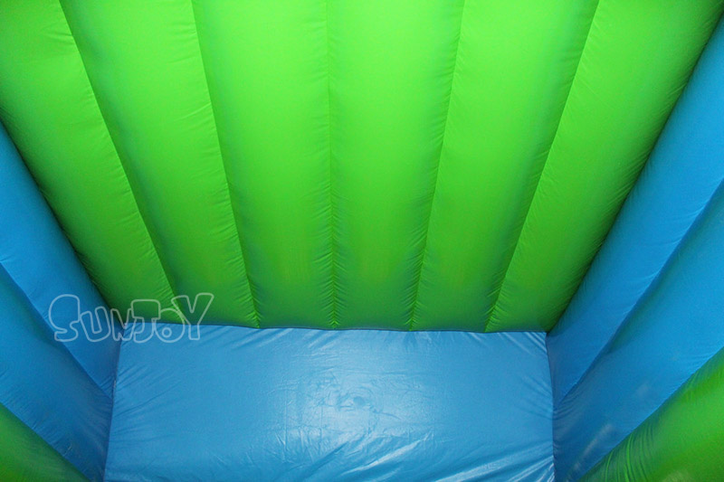 green tractor bounce house sunshade roof