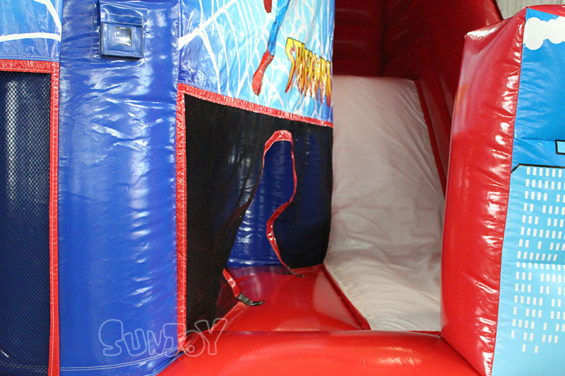 spider-man bouncy castle entrance