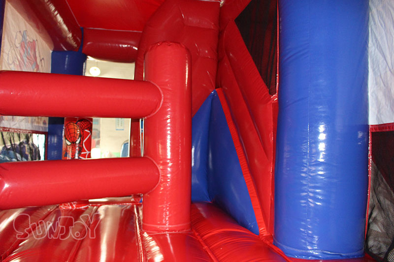 spider-man bouncy castle hurdle