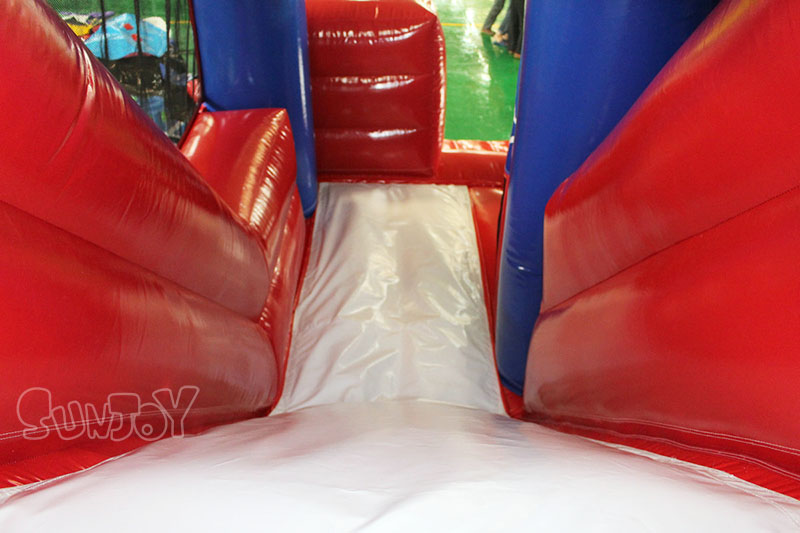 spider-man bouncy castle slide