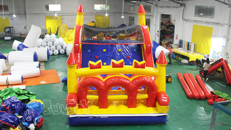 triple lane inflatable obstacle course