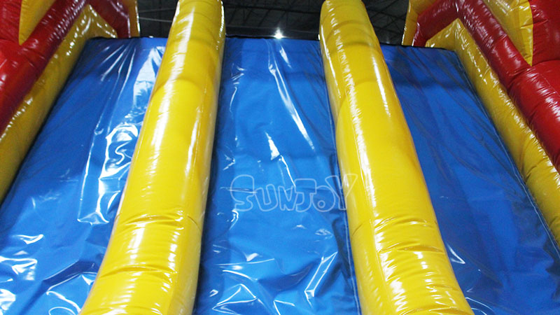 triple lane inflatable obstacle slide