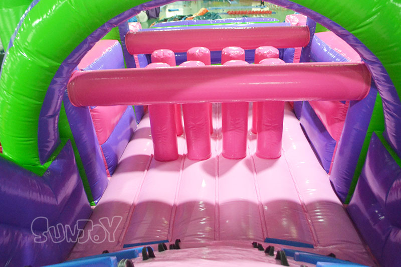 12m pink green obstacle course details 2