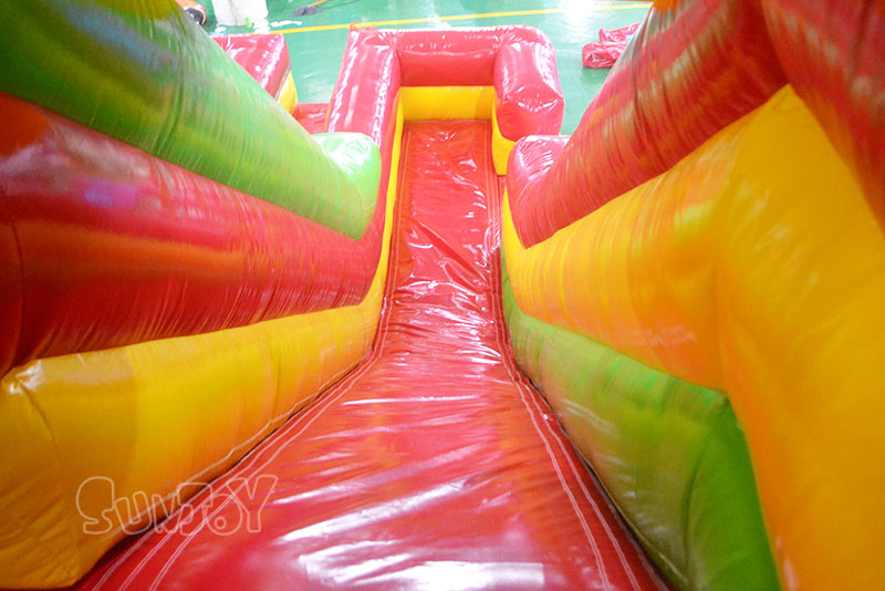 17ft colorful inflatable slide sliding lane
