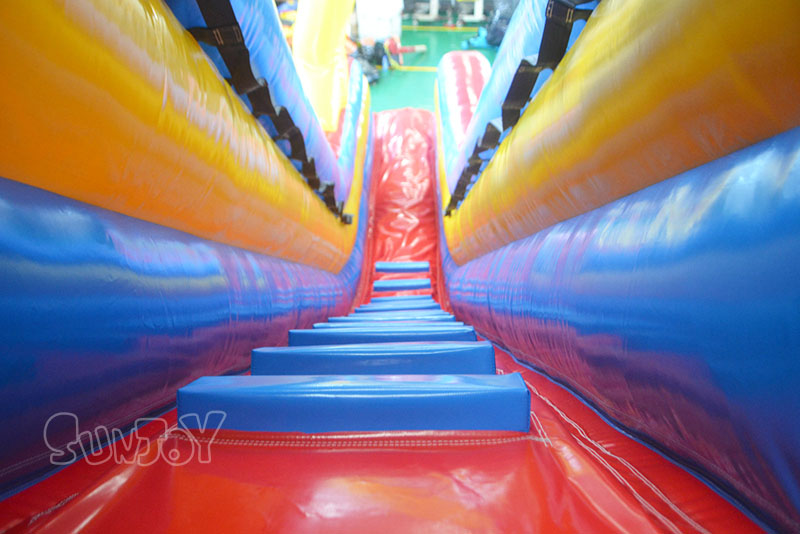 16 feet cannons inflatable slide climbing stair