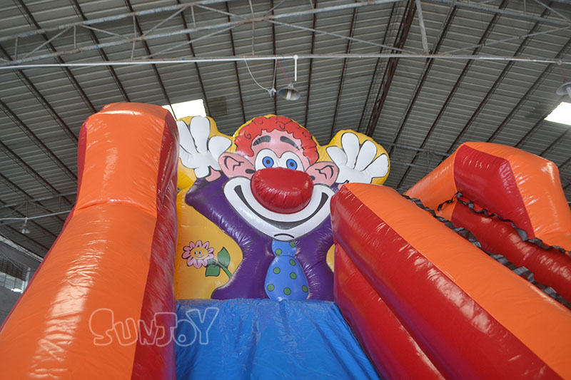 18 feet clown inflatable slide cartoon