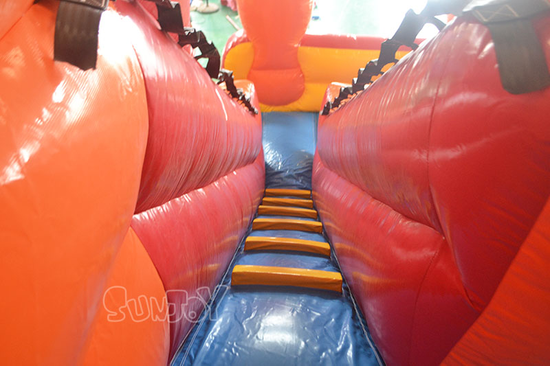 18 feet clown inflatable slide climbing stair