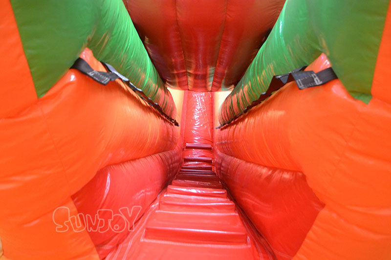 cars inflatable slide climbing stair