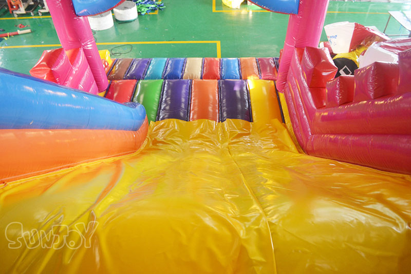 cartoon castle inflatable slide sliding lane