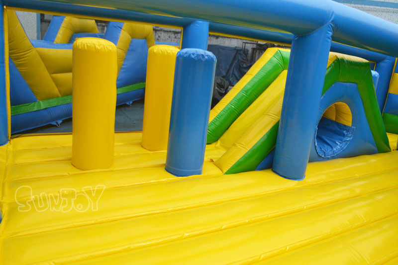 bright amusement park obstacles