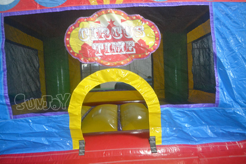 circus time bounce house entrance