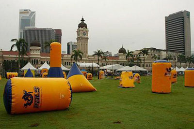 inflatable paintball bunker