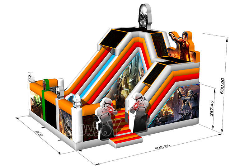 star wars inflatable playground size