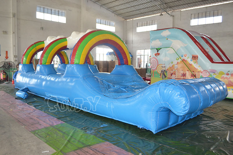 single lane rainbow cloud slip and slide for sale