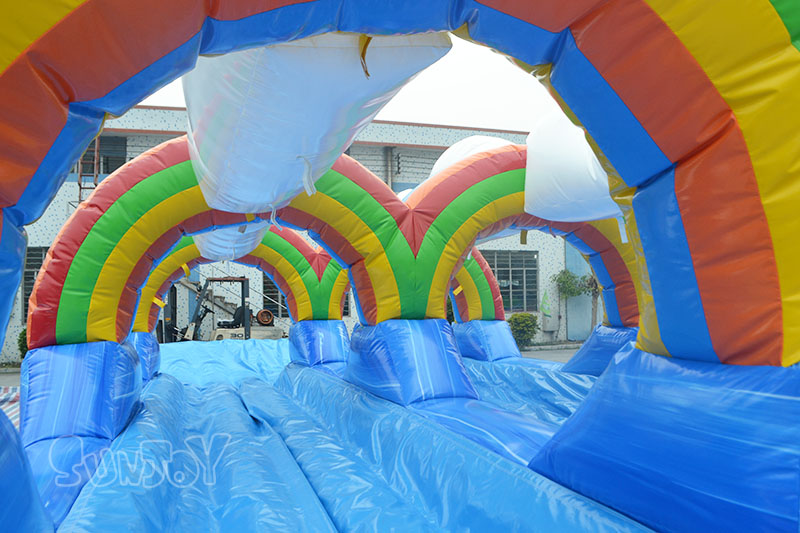 double lane rainbow cloud slip and slide inside details